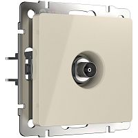 Розетка TV Оконечная без рамки Werkel 1-м. слоновая кость глянцевый картинка